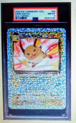 2002 Pokemon Legendary Collection Dark Raichu #S3 Box Topper NM-MT PSA 8 - Image 3