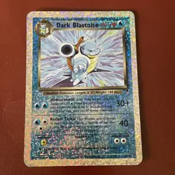Pokemon Dark Blastoise 4/110 Legendary Collection Reverse Holo Box Topper Played - Image 1