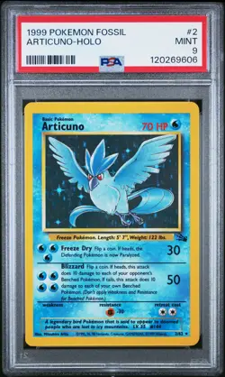 1999 POKEMON FOSSIL #2 ARTICUNO-HOLO PSA 9 - Image 1