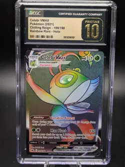 Celebi VMAX CGC Pristine 10 - Chilling Reign 199/198 Rainbow Rare Holo - Image 1