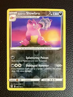 Pokemon GALARIAN SLOWBRO 092/163 Battle Styles - RARE Rev Holo - MINT - Image 1