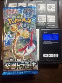 Heavy 8.68g Pokemon Sealed Dragona Paradise Japanese Booster Pack - Image 1
