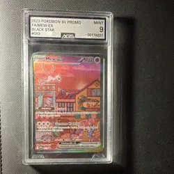 Pokemon TCG Mew EX Full Art Holo Promo SV Scarlet & Violet #053 AGS 9 2023 - Image 1