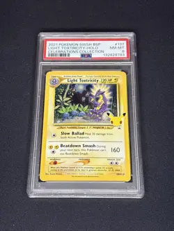 2021 Pokemon 25th Anv Celebrations #137 Light Toxtricity Holo PSA 8 - Image 1