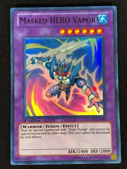 Yugioh Masked Hero Vapor GENF-EN095 1st Super (NM) - Image 1