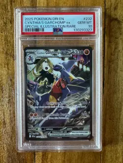 POKEMON TCG - DESTINED RIVALS - CYNTHIA'S GARCHOMP EX 232/182 - PSA 10 - Image 1