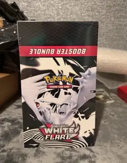 Pokemon TCG White Flare X10 Booster Bundle with Display Case Fully Sealed New - Image 1