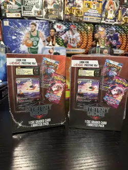(LOT OF 2) 2025 Pokemon Mystery Gems 1 CGC Graded Card & 1 Booster Pack Each NEW - Image 2