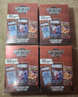 LOT OF 4 BOXES, POKEMON MYSTERY GEMS 1 CGC GRADED CARD AND 1 BOOSTER PACK - Image 1
