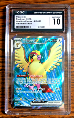 Pidgeot EX FA Ultra Rare #217 - CGC GEM MINT 10 - Obsidian Flames - Pokemon TCG - Image 1