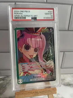 Perona Leader Alt Art OP06-021 One Piece Wings Of The Captain English - PSA 10 - Image 1