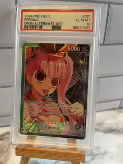 Perona Leader Alt Art OP06-021 One Piece Wings Of The Captain English - PSA 10 - Image 1