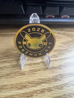 Pokemon TCG Pikachu Pokemon Day 2026 Promo And Coin Collectible - Image 2