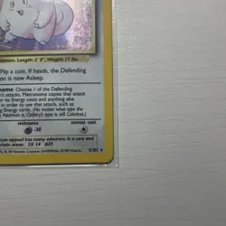 Pokemon TCG Clefairy Doll Base Set Unlimited Rare HP Card 5/102 - Image 3