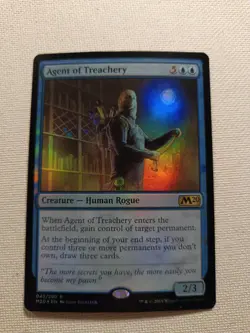 MTG Magic 2020 Core Set Agent of Treachery Foil Card, Near Mint Condition - Image 1