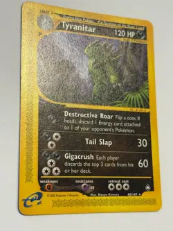 Pokemon TCG Tyranitar Aquapolis Card 40/147 LP/NM Condition Non Holo Rare 2003 - Image 3