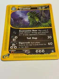 Pokemon TCG Tyranitar Aquapolis Card 40/147 LP/NM Condition Non Holo Rare 2003 - Image 4