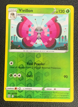 Vivillon 013/163 Battle Styles Reverse Holo Rare Pokemon TCG Card NM - Image 1