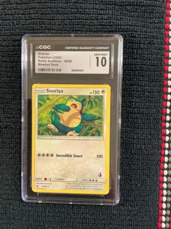 Snorlax #50 Battle Academy MewTwo Deck Grade 10 Pokemon Card - Image 3