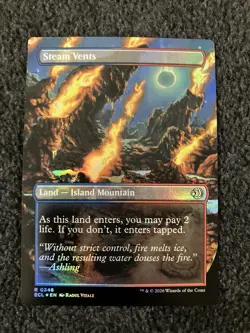 Magic The Gathering MTG - Steam Vents (Borderless) Foil - Lorwyn Eclipsed - Image 2