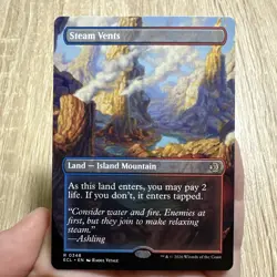Steam Vents Rare BORDERLESS FOIL -NM/M- MTG Lorwyn Eclipsed R 0348 - Image 1