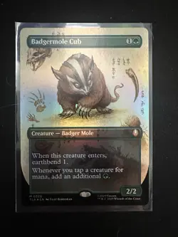 Badgermole Cub (Borderless) Mythic Foil - Avatar: The Last Airbender MTG - Image 1