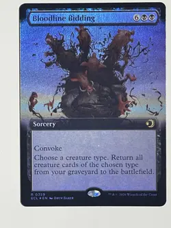 Bloodline Bidding - Foil - Extended Art - MTG - Lorwyn Eclipsed - M/NM Magic - Image 1