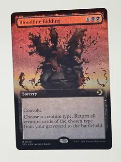 Bloodline Bidding - Foil - Extended Art - MTG - Lorwyn Eclipsed - M/NM Magic - Image 2