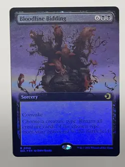 Bloodline Bidding - Foil - Extended Art - MTG - Lorwyn Eclipsed - M/NM Magic - Image 3