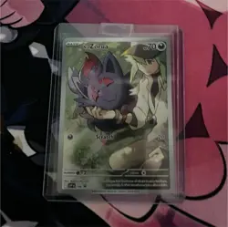 Pokemon N's Zorua 189 SVP Black Star Promos Full Art Promo Holo Card English TCG - Image 1