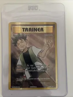Pokemon TCG XY Evolutions Full Art Trainer Brock's Grit 107/108 LP - Image 1