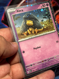 Pokemon Abra 63/165 Scarlet & Violet 151 - Cosmos Holo - Image 1