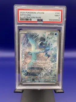 Pokemon 2025 Journey Together Articuno Illustration Rare 161/159 PSA 9 - Image 1