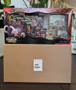 Pokemon TCG Paldean Fates Great Tusk Iron Treads Ex Premium Collection Case of 6 - Image 1