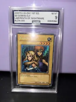 PSA 9 Ags 9 Gemini Elf LON-000 Labyrinth of Nightmare 1st Edition - Image 1