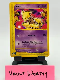 🔮 2002 Pokemon Expedition Base Set # 93 Abra Non Holo Common E-Reader Card 🔮 - Image 1