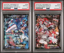 2015 Pokemon Kyogre Groudon EX Double Crisis 1st Edition FA Japanese XY PSA 10 - Image 1