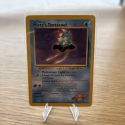 Rare Pokemon TCG Misty's Tentacool Gym Heroes 32/132 Unlimited Rare Card LP/NM - Image 1