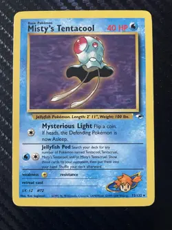 Pokemon TCG Misty's Tentacool Gym Heroes 32/132 Regular Rare Card - Image 1