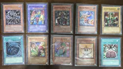 Vintage Yugioh 10 Card Lot - All Holos - Fair to Heavily played - Image 1
