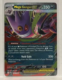 2025 Near Mint Pokemon Mega Gengar ex 056/094 Phantasmal Flames PFL en English - Image 1