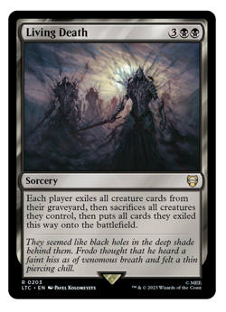 MTG - 1 x Living Death - Rare Black Sorcery - LOTR Commander (LTC) - M/NM - Image 1