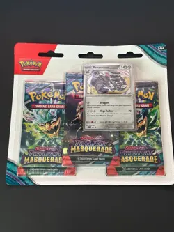 Pokemon TCG Twilight Masquerade Revavroom 3 Pack Blister Sealed Booster - Image 1