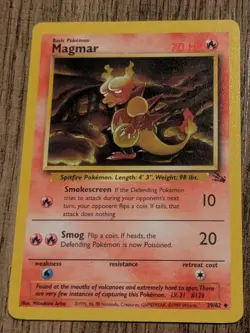 MAGMAR - 39/62 - Fossil - Pokemon Card Vintage WOTC MP Free Shipping - Image 1
