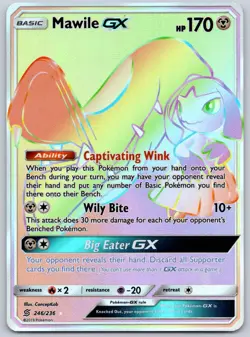 Mawile GX 245/236 (NM) - SM Unified Minds - Rainbow Secret Rare Pokemon TCG - Image 1