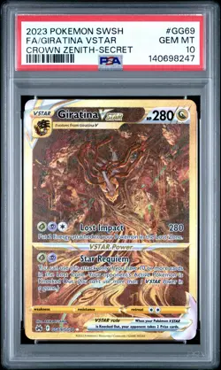 2023 POKEMON SWORD & SHIELD CROWN ZENITH SECRET FULL ART/GIRATINA VSTAR PSA 10 - Image 1