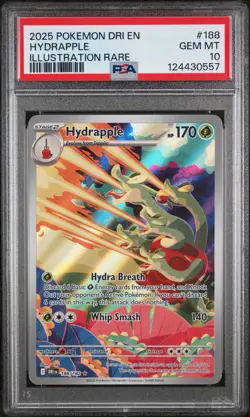2025 POKEMON DRI EN-DESTINED RIVALS ILLUSTRATION RARE #188 HYDRAPPLE PSA 10 - Image 1