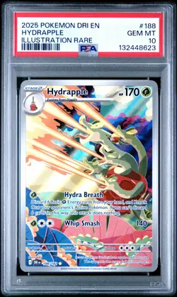 2025 POKEMON DRI EN-DESTINED RIVALS ILLUSTRATION RARE #188 HYDRAPPLE PSA 10 - Image 1