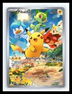 💥 Pokemon 2023 TCG - Pikachu SVP 027 Scarlet & Violet Promo Paldea Evolved Holo - Image 1