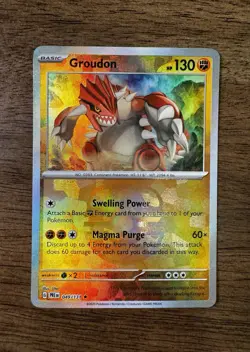 Pokemon TCG Groudon 039/131-Master Ball Holo IR- Prismatic Evolutions 2025 MINT - Image 2